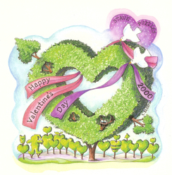 Valentine's Day art, c2000 Susan A. Berry